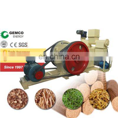 GEMCO mechanical biomass paper mobile wooden saw dust briquette machine