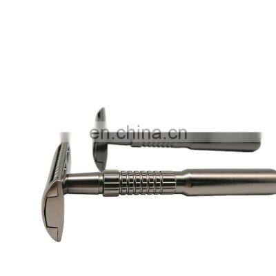Wholesale Custom High Quality Reusable Shaving Razor Blade Stainless Steel Barber Blades razor