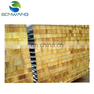 Chinese factory direct sales highest quality rock wool steel structure  sandwich panel for warehouse and workshop