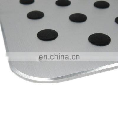 Car Aluminum Floor Carpet Mats Plates Pedals Floor Foot Rest Carpet Mat Pad Pedal Auto Accessory photo-5