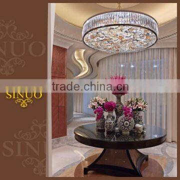 2015 High quality glass decorative ceiling fans with lights