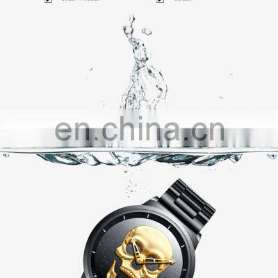 Biden 0063 Original Men Japanese Quartz Wrist Watches Stainless Steel Skull Analog Water Resistant Brand Luxury Men Watch photo-5