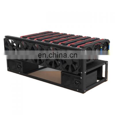 Factory Wholesales 12 Gpu Steel Open Air Shell Case Rig Frame Case Open Type With Many Graphics Frame