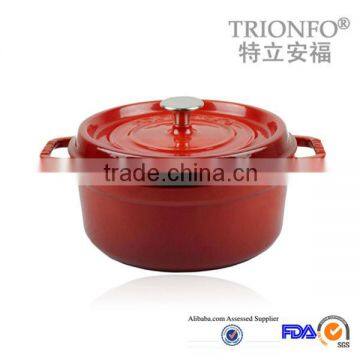 Hot sale Trionfo red cast iron color enamel coating pot