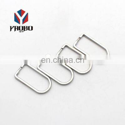 Custom Metal D Shaped Flat Split Key Ring Keychain Key Ring Accessories photo-5