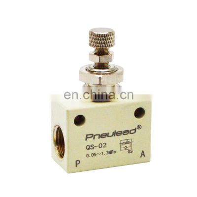 QS series One Way Throttle Valve Manual Pneumatic Flow Control Valve