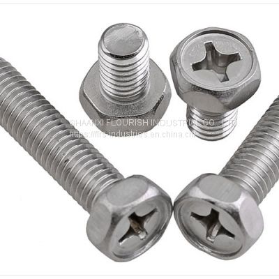 Phillips Drive Stainless Steel Hex Head Screws For Auto Valve Pump And Motor