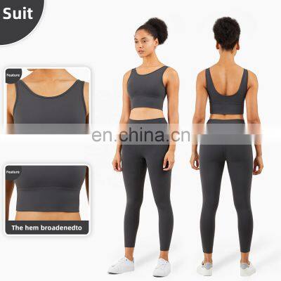 Gym High Impact Women Recycled Sports Bras Custom Logo Yoga Deep U Back Fitness Tank Tops