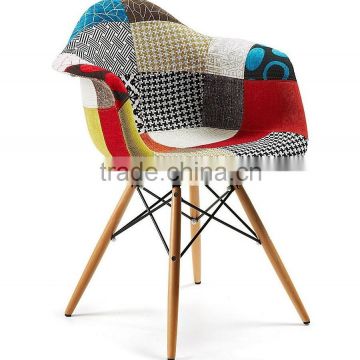 Modern design simple dining room furniture wood leg patchwork chair