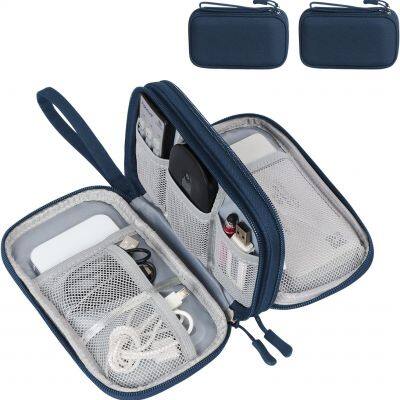 Portable Waterproof Double Layers Storage Bag for Cable, Charger,Etc.