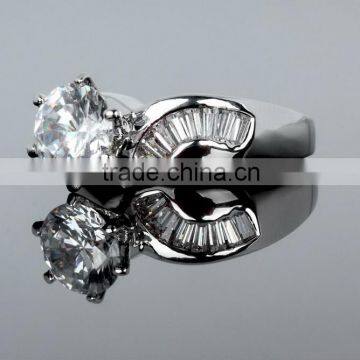 Best Buy One Stone Deluxe Marriage Gift Luxury CZ Jewelry Proposal Engagement Ring photo-4