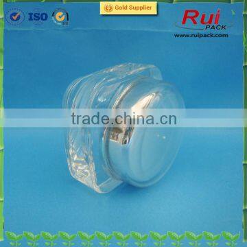 Cosmetic Clear Square Shape Acrylic Plastic Jar With Plastic Cap photo-3