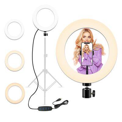 25% off New 10 Inch 10inch 26cm Super Bright LED Mobile Phone Live Broadcast Ring Light Ringlight Ring Lamp Fill photo-2