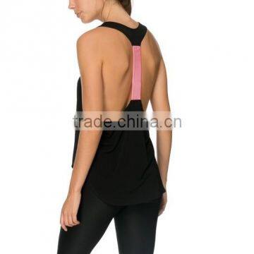 2015 China Manufacturer Customized the Latest Design Elastic Back Tank Top photo-2