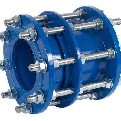 DN900 Ductile Iron Pipe Joints Dismantling Joint Rigid Type Flange Drilled to PN16 Dresser Coupling for PVC