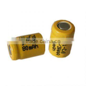 NICD rechargeable battery 1/3AAA 80mAh