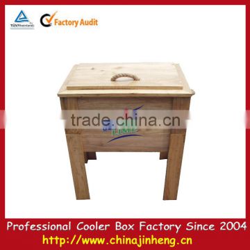 Wooden cooler box