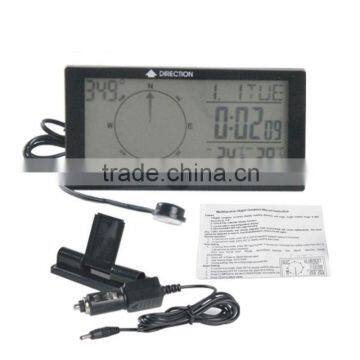 LCD Display Clock With Calendar / Thermometer / Compass Use in Car