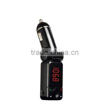 New arrival wireless car kit bluetooth hands free bluetooth FM transmitter AUDIO IN funciton