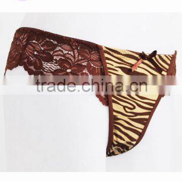 Brown Sexy Lace Ladies G-string Underwear photo-2