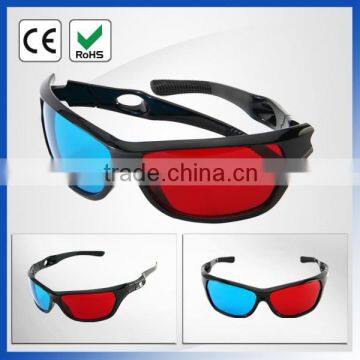 Plastic red blue cyan 3d glasses imax anaglyph passive 3d cinema glasses