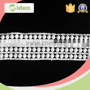 Geometric Circle Ornament Cord Lace Fabric Fringe Chemical Lace Supplier's Choice