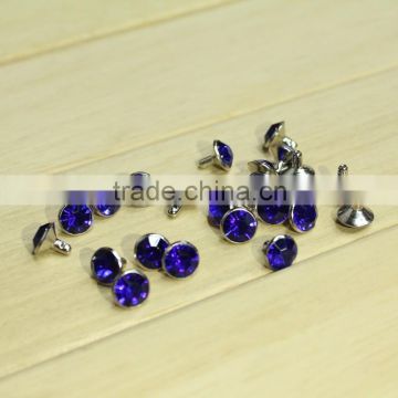 Acrylic rhinestone rivets for bags