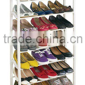 Standing Amazing 10 leves white plastic color Shoe Storage rack