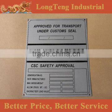 Container Spare Part Stainless CSC Plate