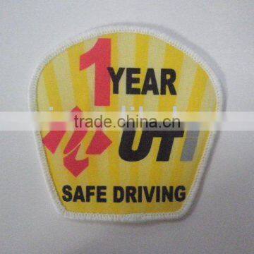 2015 factory custom woven patch with ABC on the surface