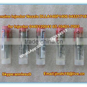 Genuine Fuel Injector Nozzle DLLA146P1406 0433171872 for 0445120041 65.10401-7002