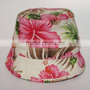 High quality washed flower fishing hat bucket hat