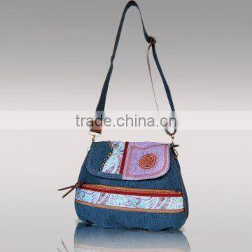 1252-New arrival jeans bag designer embroidery denim shoulder bags