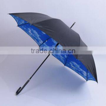 High Quality Multi-color Straight Umbrella for Customized Gift and Black Coating Inside Full Priting photo-2
