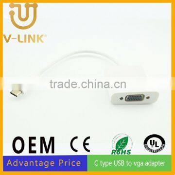 High speed data cable 3.1 usb c type to VGA converter for mobile accesories