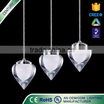 CE UL 3*3W metal round pendant lamp