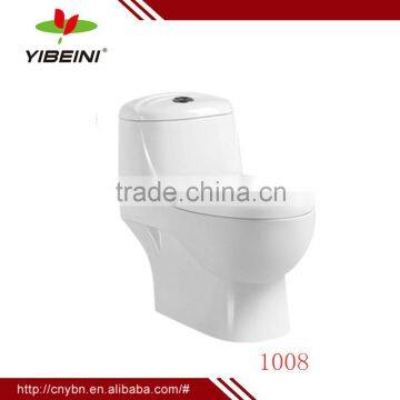 ceramic bathroom white color floor mounted s- tarp siphonic one piece toilet