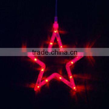 christmas colourful hollow pentagram led adornment light