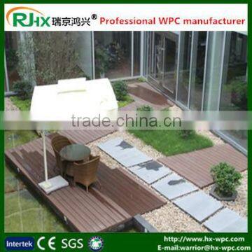 Non-slip and anti-uv wpc deck flooring for Europe modern garden