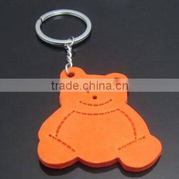 Animal-shaped Customized Promotional Cute Leather Keychain