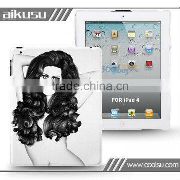 New and fashion design!! clear epoxy case for new ipad/ipad4