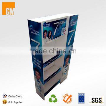 Cardboard Floor Stand Advertising Display for Shampoo