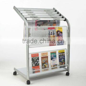 New Moveable Magazine and Newspaper Display Rack