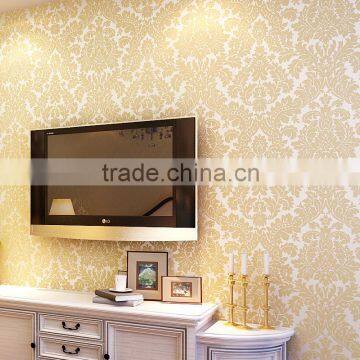home decoration classic design wallpaper velvet flock wallpaper