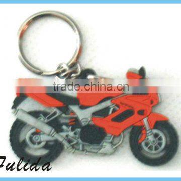 Custom soft rubber motorcycle keychain