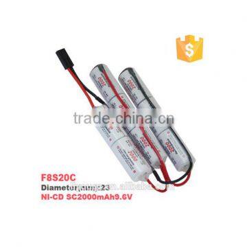 BEST PRICE!!! FireFox high Power SC 9.6v 2000mah NI-MH Battery rechargeable battery