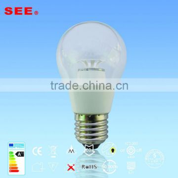 clear glass E27 5w led bulb omni CE Rosh ERP