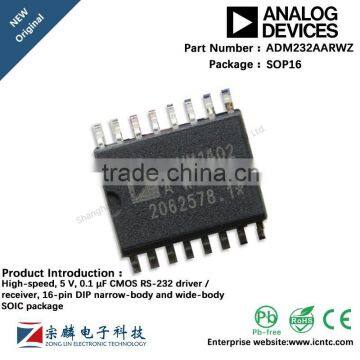 Genuine original ADM232AARWZ SOP16 SOP16 ADM232 RS-232 driver