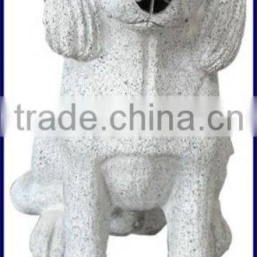 Life size garden fu dog marble statues