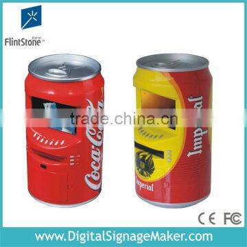 7 inch Cola/Beer/Pop Can LCD vending machine for POP promotion, lcd digital signage advertising player for promotion sales